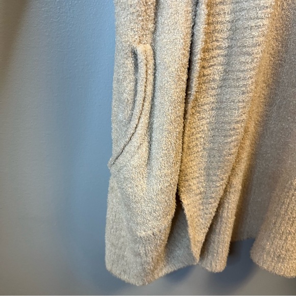 Barefoot Dreams Taupe Long Sleeve CozyChic Lite Circle Lounge Cardigan Sz M EUC - Picture 8 of 12